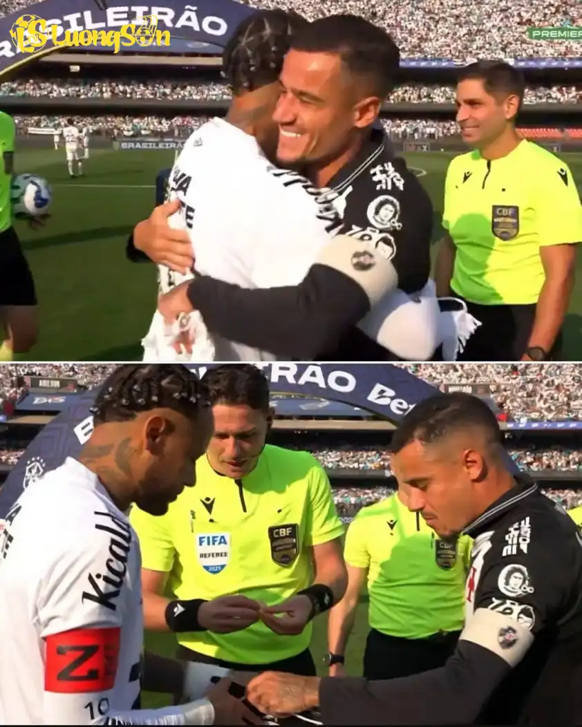 Trước trận, 2 người đã dành cho nhau cái ôm thân tình